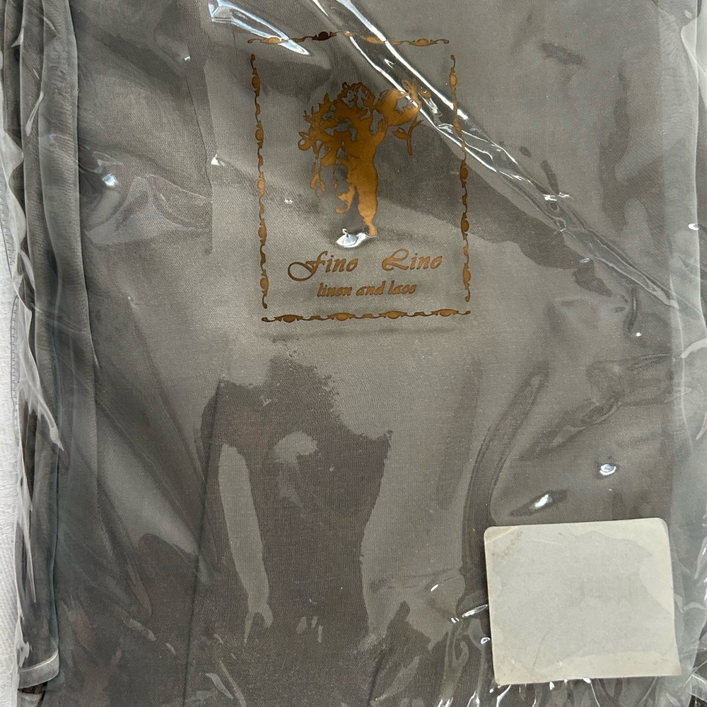 FINO LINO Queen Bedskirt, Poly/Organza Double Fabric, NEW!!!
